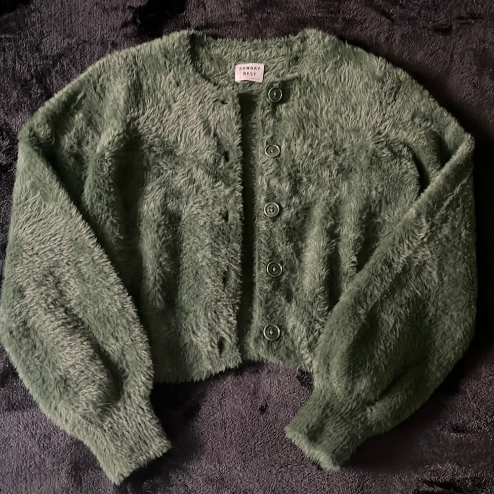 Sunday Best Sage Button-Up Cardigan